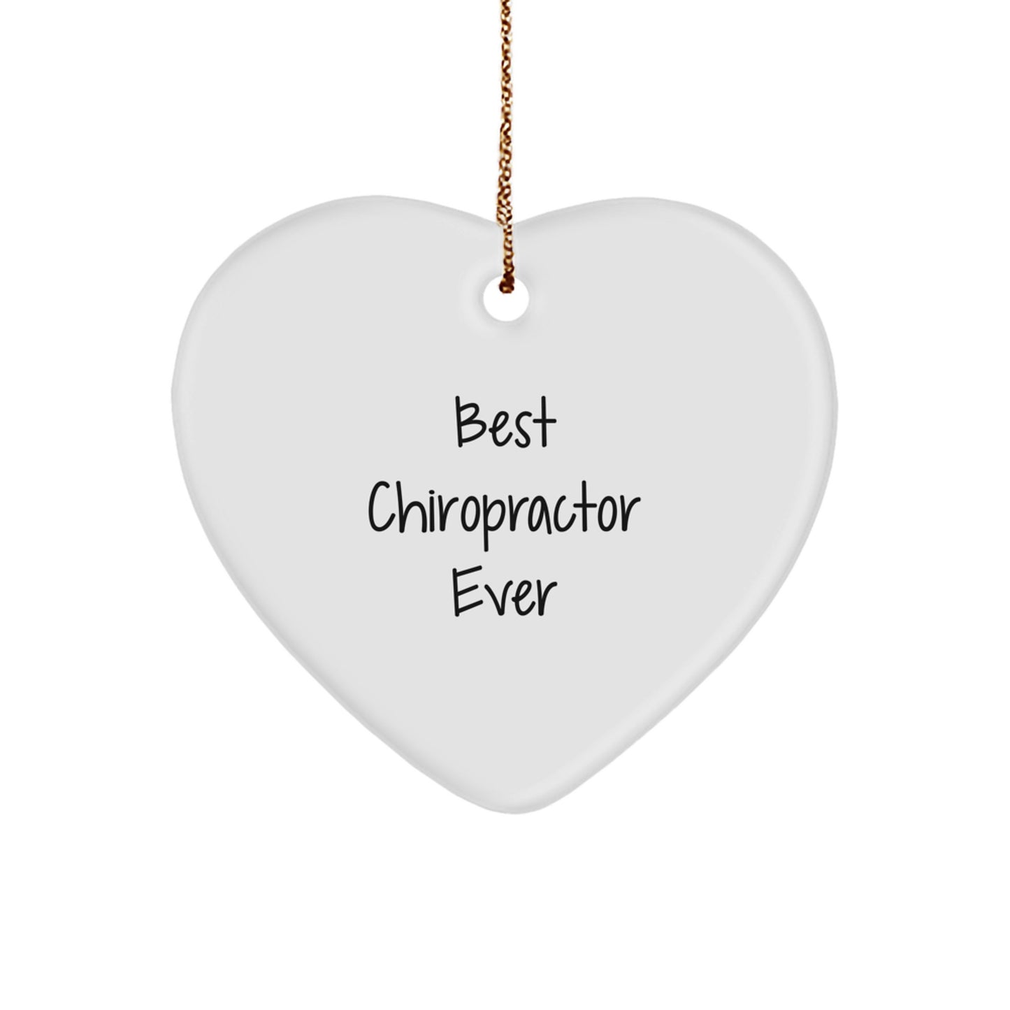 Best Chiropractor Ever Christmas Heart Ornament Gifts from Friends and Family to Chiropractor Men and Women - Image 1