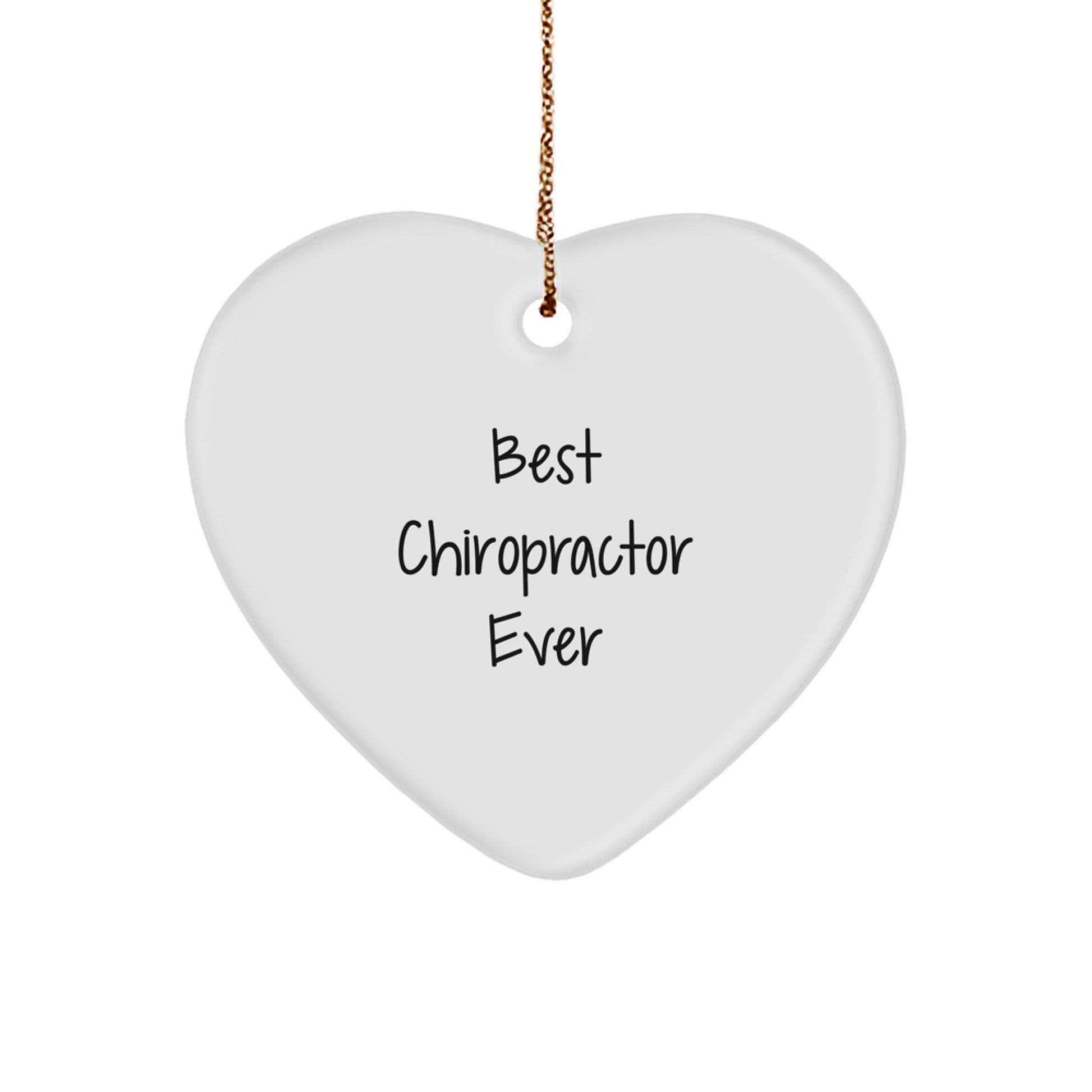 Best Chiropractor Ever Christmas Heart Ornament Gifts from Friends and Family to Chiropractor Men and Women - Image 1
