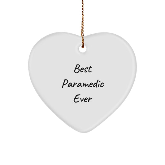 Funny Rescue Worker Gifts from Men for Rescue Worker, Rescue Worker Heart Ornament, Best Rescue Worker Ever Quote, Christmas Unique Gifts - Image 1