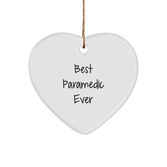Funny Rescue Worker Heart Ornament, Gifts for Rescue Worker Men, Unique Rescue Worker Christmas Unique Gifts from Friends or Family, Best Rescue Worker Ever - Image 1