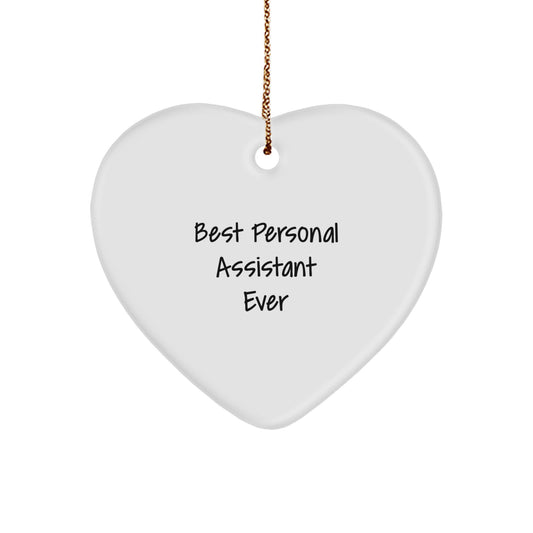 Funny Personal Assistant Gifts from Friends and Family - Best Personal Assistant Heart Ornament for Christmas - Image 1