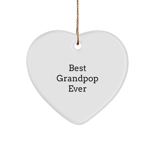 Funny Grandpop Quotes Heart Ornament Gifts from Friends and Family for Grandpop's Christmas Unique - Image 1