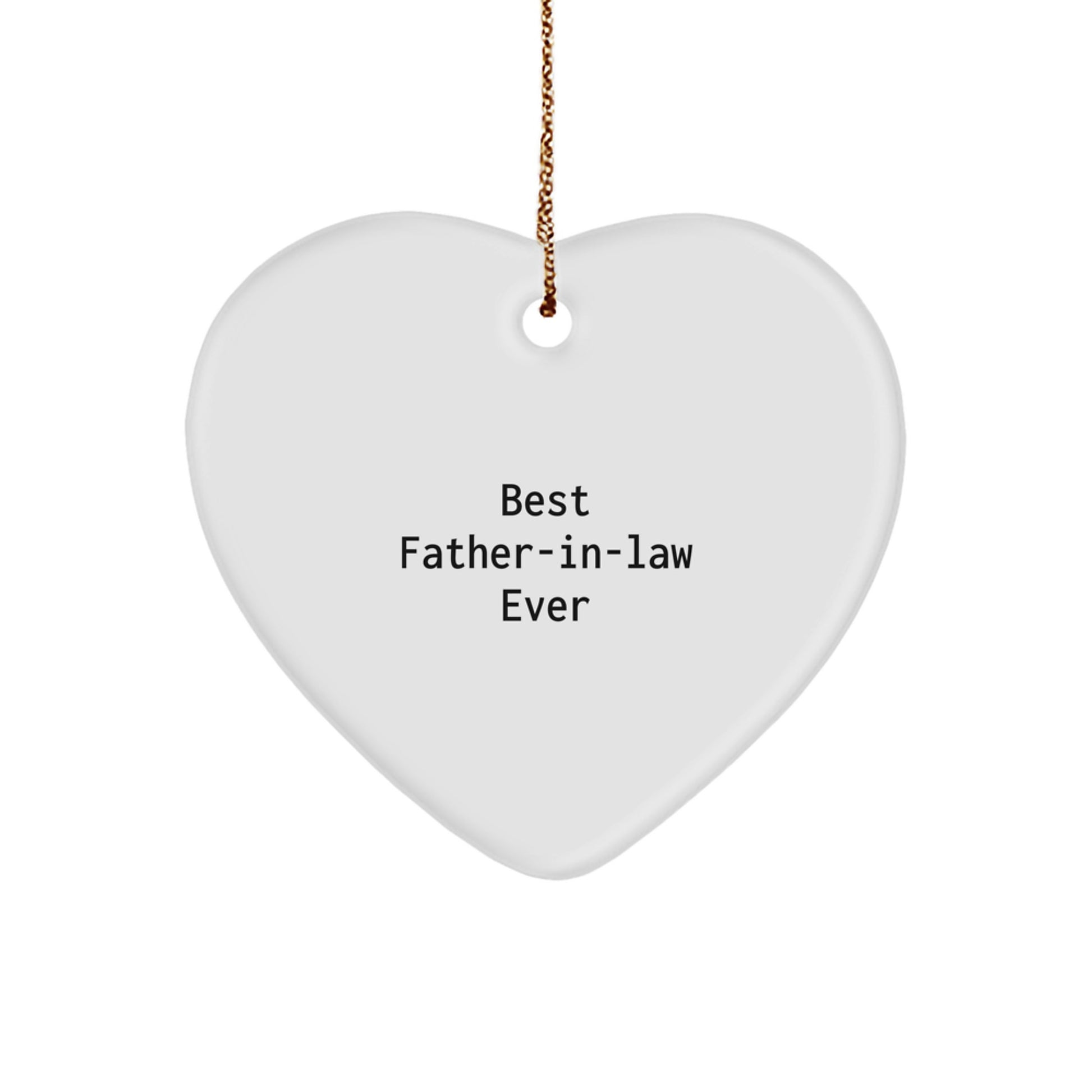 Gifts from Family to Father-in-law for Christmas Unique Heart Ornaments Best 'Best Father-in-law Ever' Funny Inspirational - Image 1