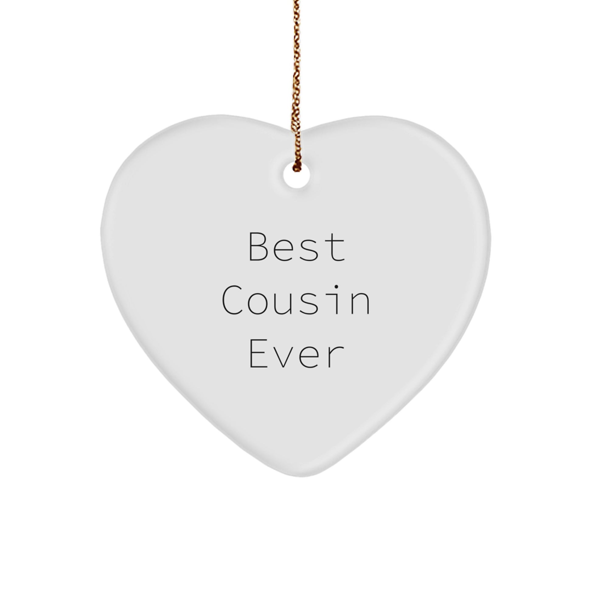Best Cousin Ever Heart Ornament, Gifts from Family to Cousin, Christmas Unique Gifts - Image 1