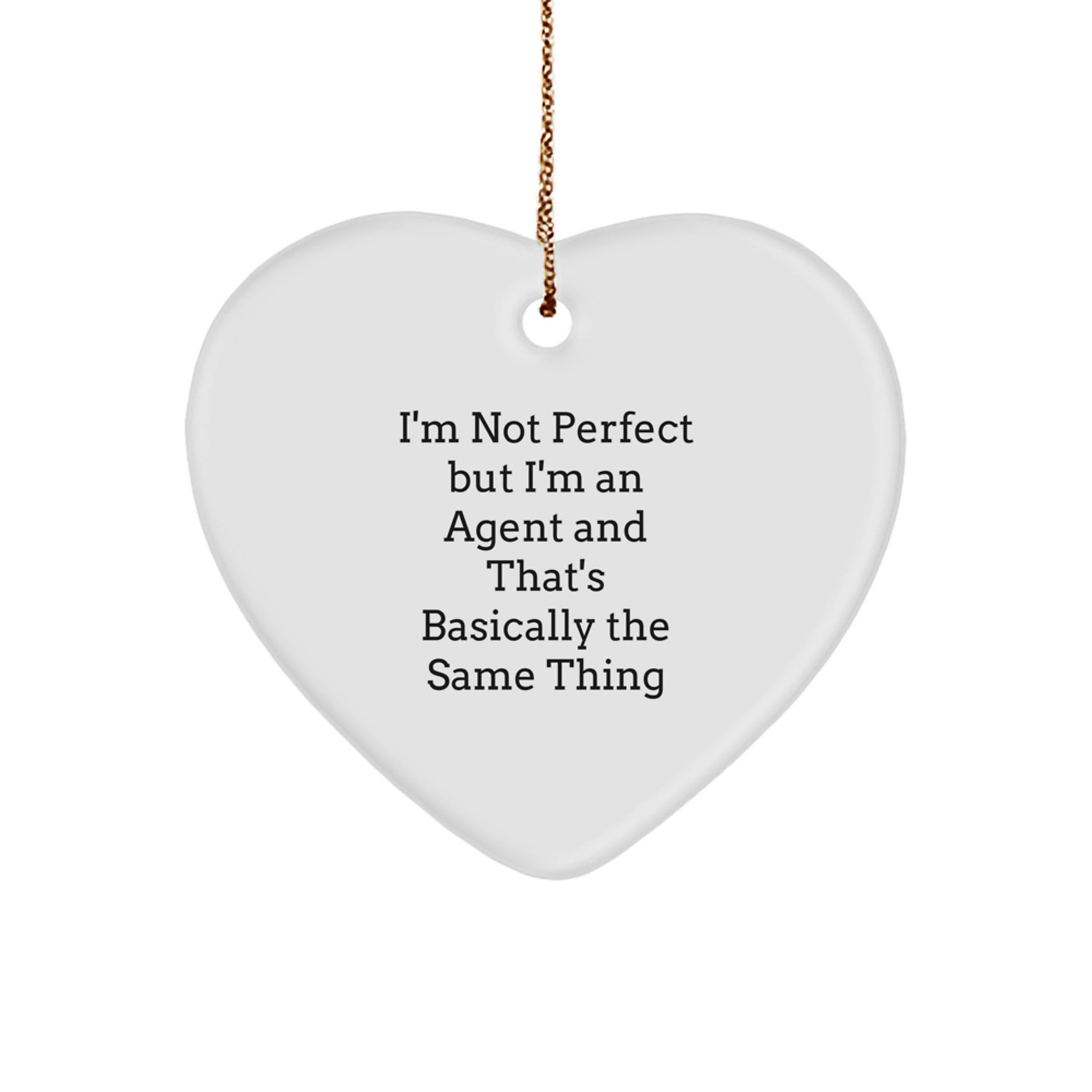 Funny Agent Heart Ornament Gifts from Men to Agent Friends for Christmas - Image 1