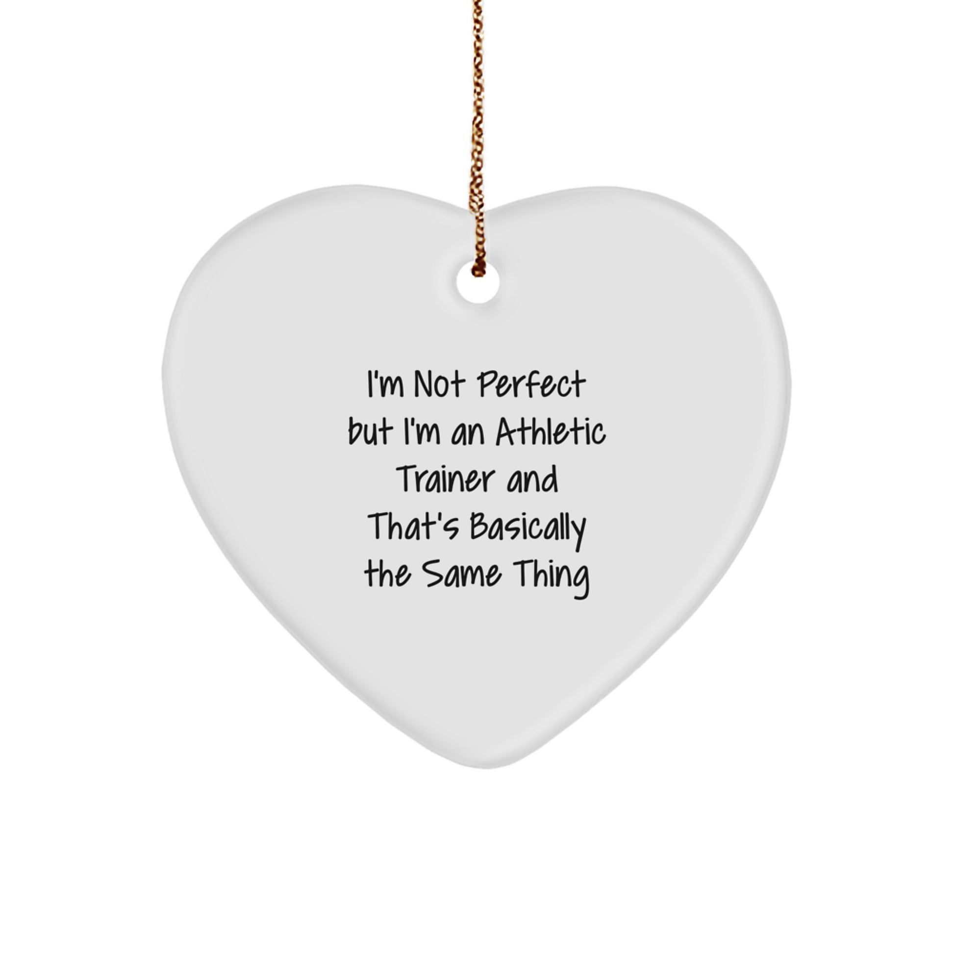 Funny Gifts from Athletic Trainers to Friends, Heart Ornament, Perfect for Christmas Unique Gifts - Image 1