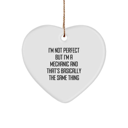 Funny Mechanic Heart Ornament Gifts from Friends and Family for Men and Women - Image 1