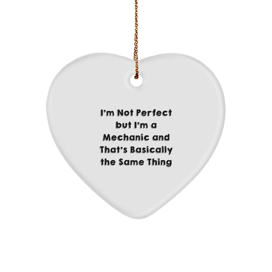 Funny Mechanic Heart Ornament Gift for Mechanic Friends and Family Unique Christmas Unique Gifts from Men - Image 1