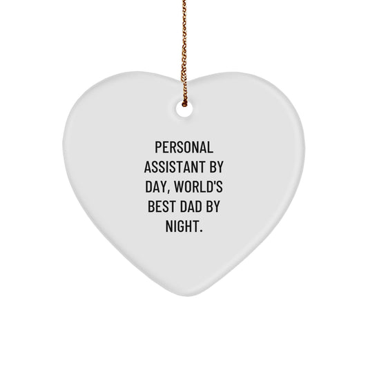 Personal Assistant Gifts, Heart Ornament, Funny Quote, Christmas Unique Gifts from Family, Gifts for Personal Assistant - Image 1