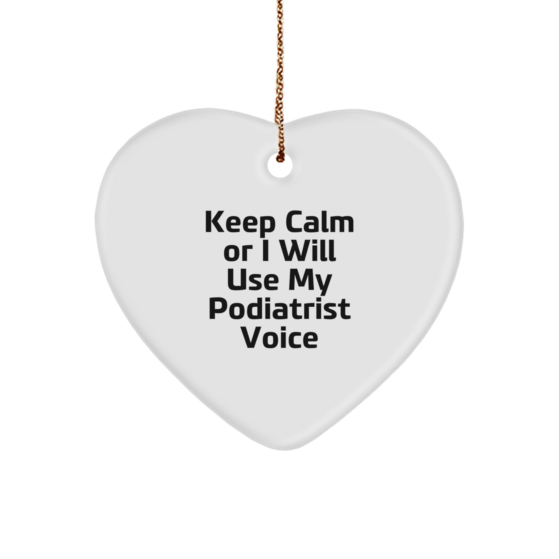 Funny Podiatrist Heart Ornament Gifts from Friends for Podiatrist Christmas Unique Ornaments - Image 1