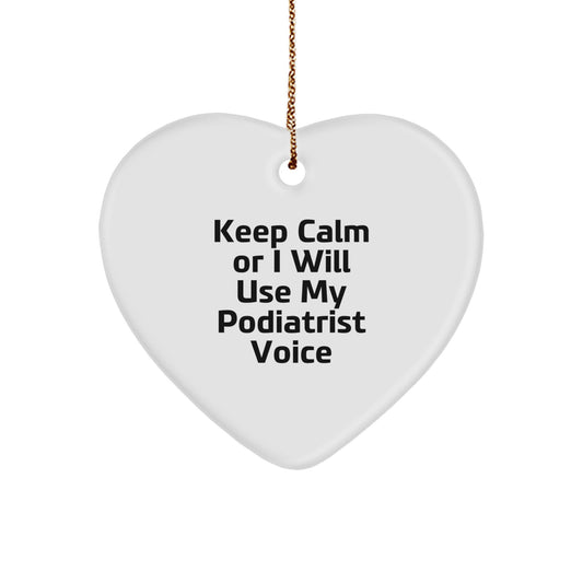 Funny Podiatrist Heart Ornament Gifts from Friends for Podiatrist Christmas Unique Ornaments - Image 1