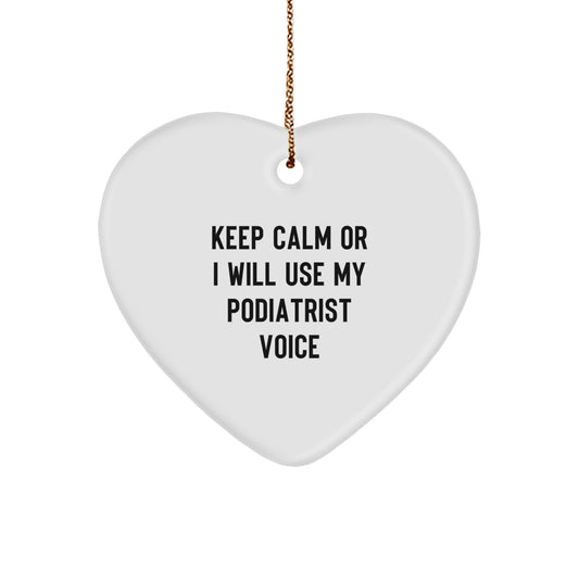 Funny Podiatrist Heart Ornament Gifts from Friends or Coworkers for Christmas Unique Gifts - Image 1
