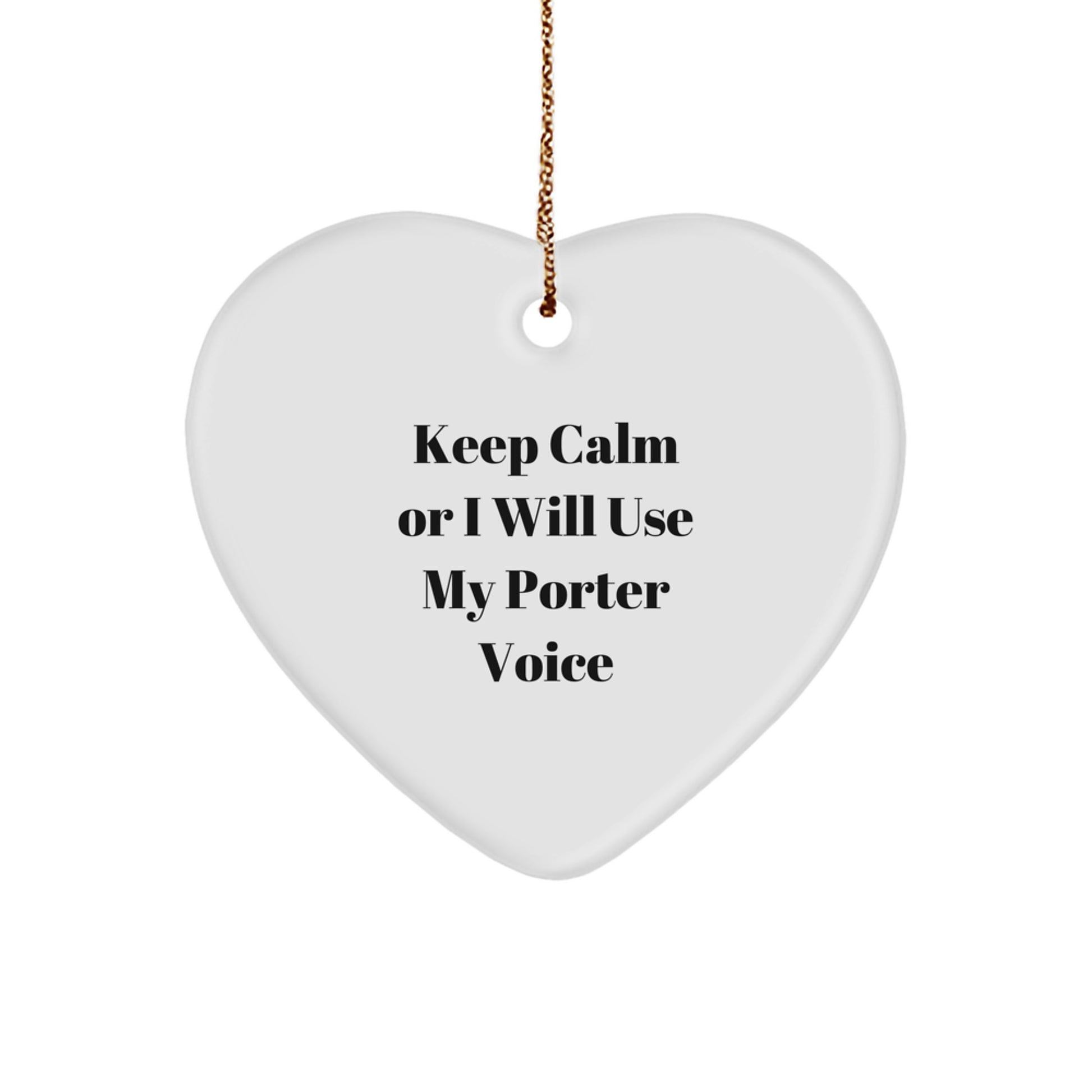 Funny Porter Heart Ornament Gifts from Men to Friends for Christmas Unique - Image 1