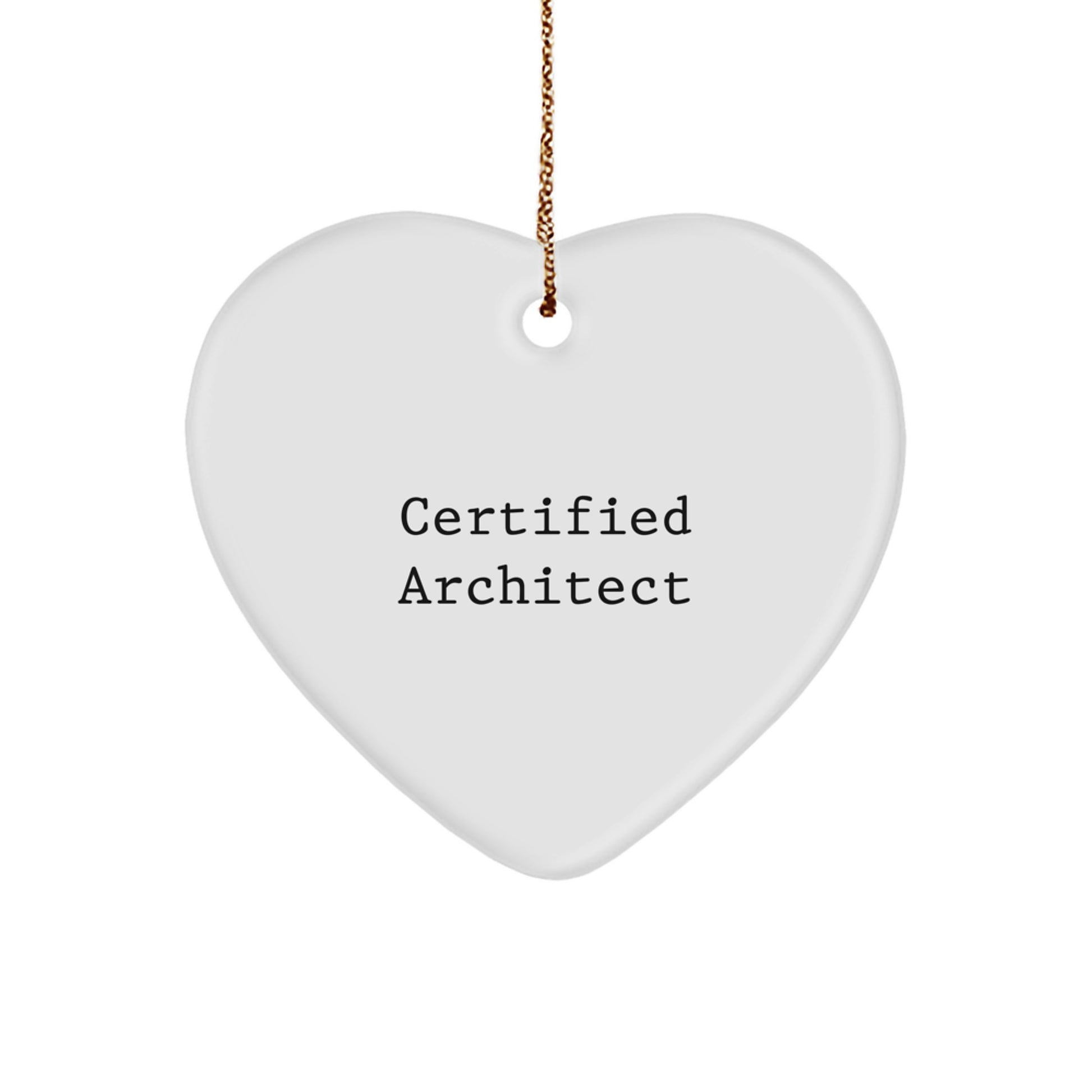 Funny Architect Christmas Heart Ornament Gifts from Friends for Men, Women, Coworkers, Family - Image 1