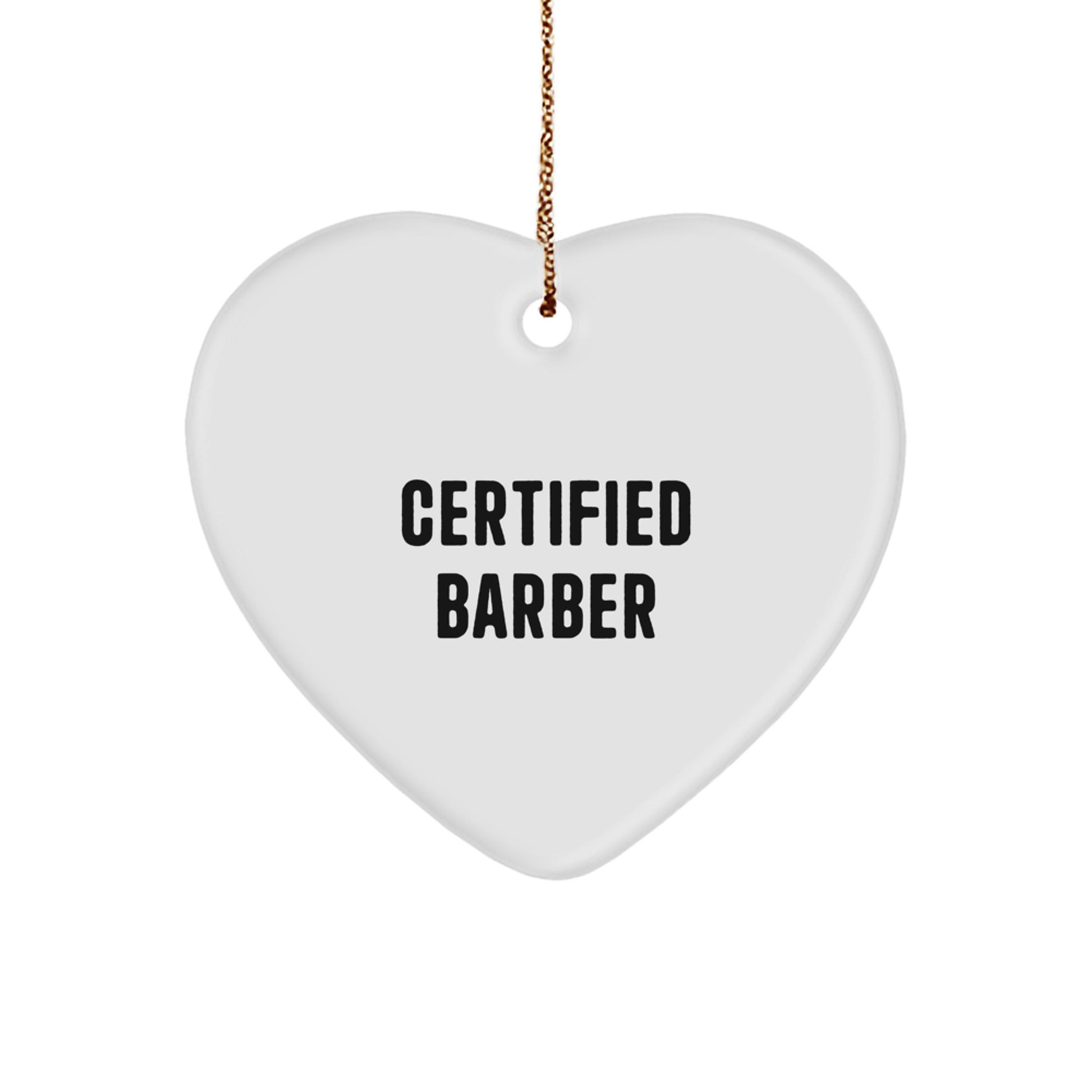 'Cutting Edge' Christmas Unique Gifts from Friends, Gifts for Barber - Funny Quote - Heart Ornament - Image 1