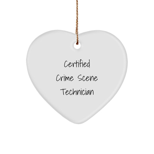 Certified Crime Scene Technician Gifts - Heart Ornament for Christmas - 'Don't Worry, I've Got This' Funny Quote - Image 1