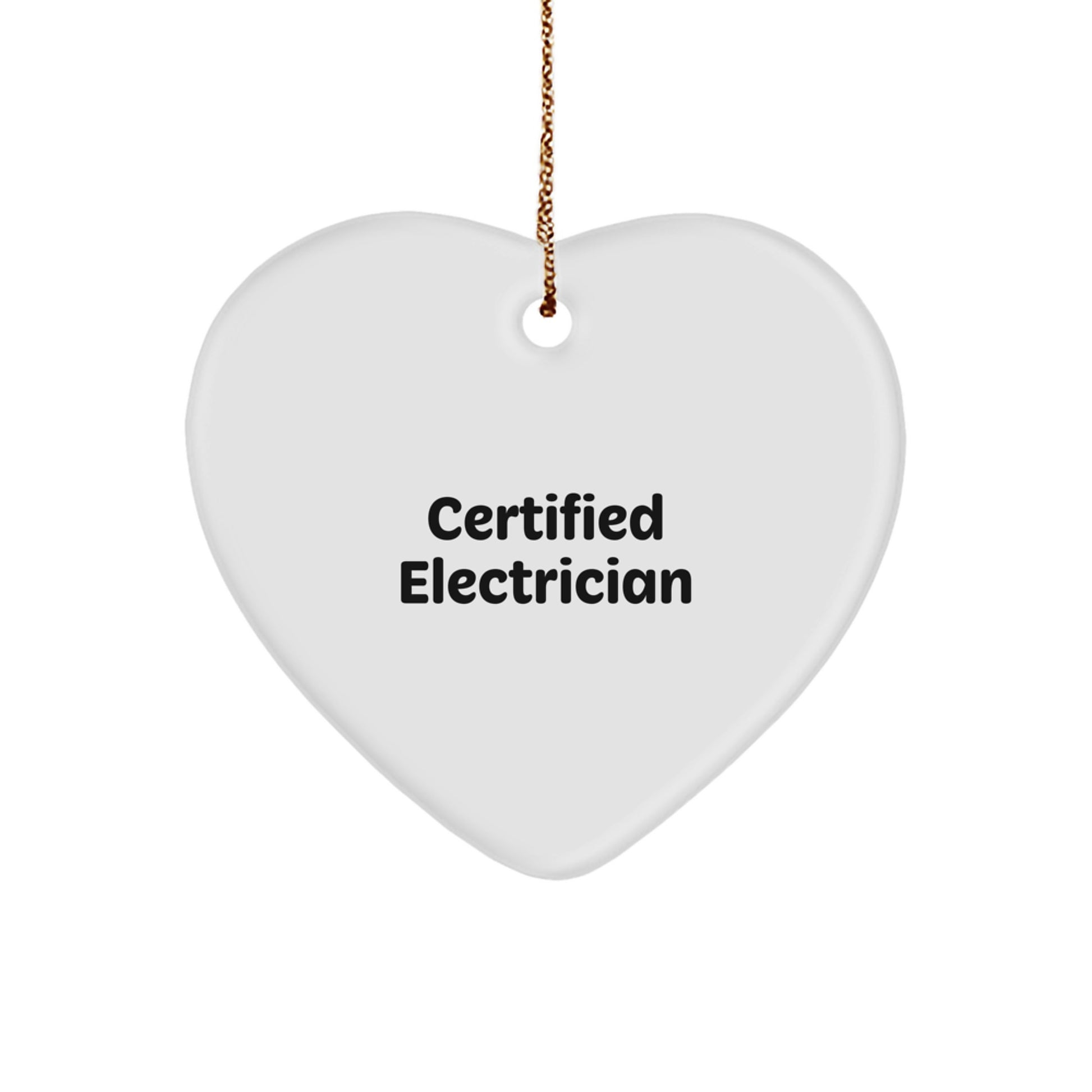 Funny Electrician Gifts from Men to Certified Electricians - Heart Ornament for Christmas Unique Electrician Presents - Image 1