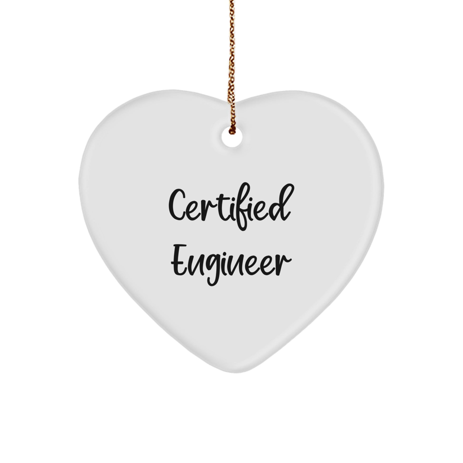 Funny Engineer Gifts from Men to Friends - Heart Ornament Christmas Unique Present for Engineers - Image 1