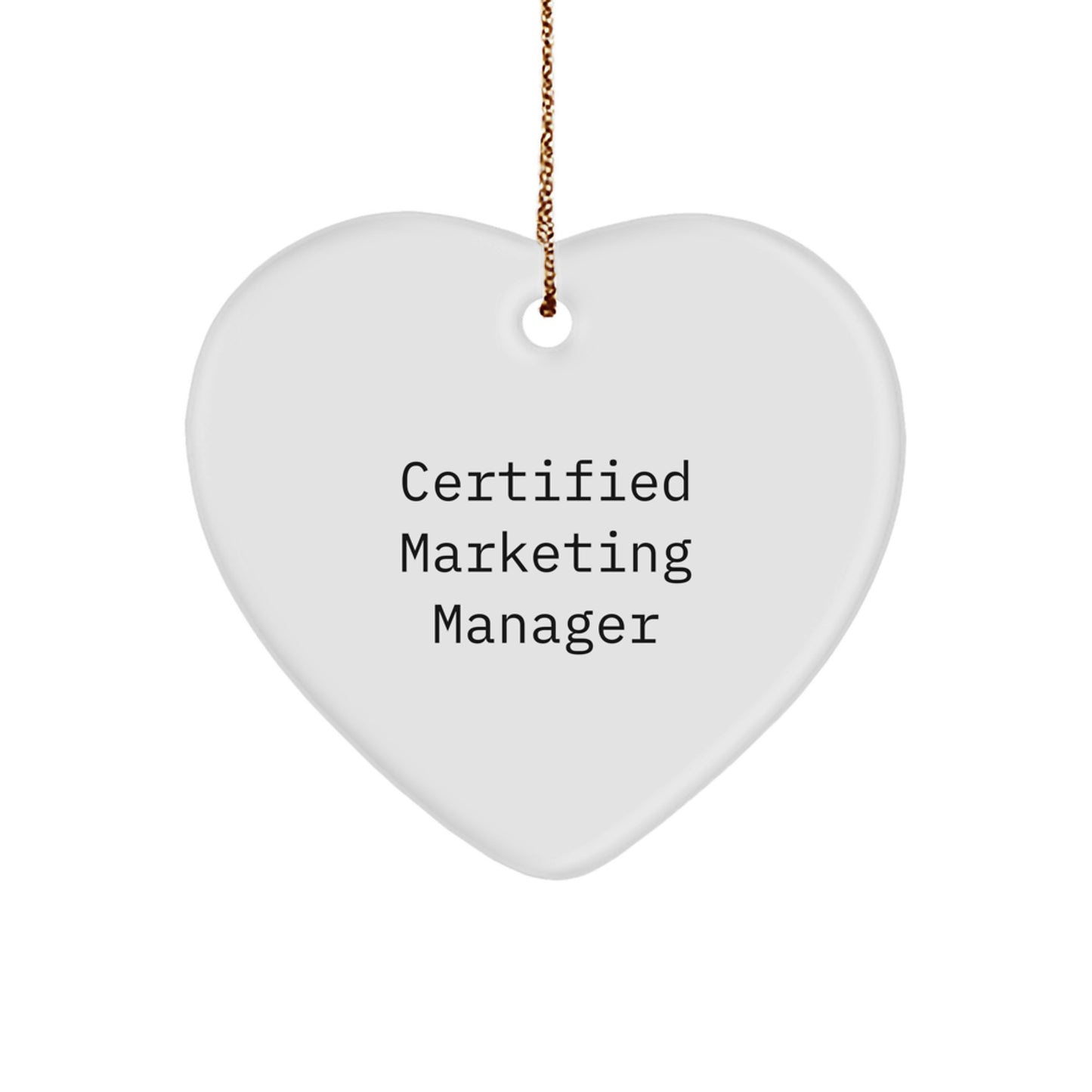 Marketing Manager Gifts from Friends, Funny 'May the Numbers be Ever in Your Favor' Heart Ornament, Christmas Unique Gifts for Marketing Manager - Image 1