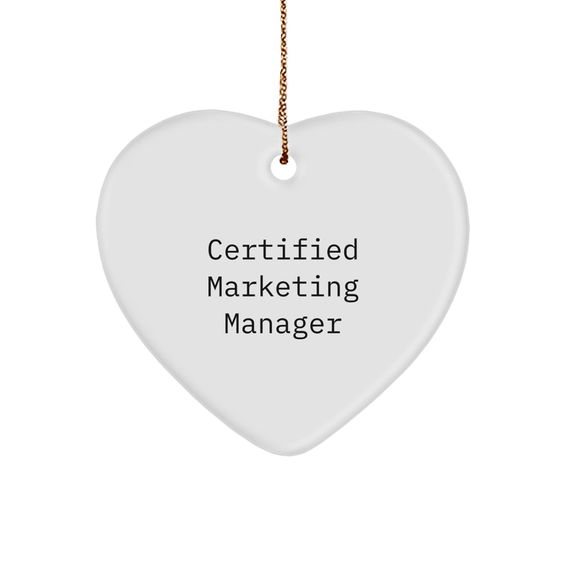 Marketing Manager Gifts from Friends, Funny 'May the Numbers be Ever in Your Favor' Heart Ornament, Christmas Unique Gifts for Marketing Manager - Image 1