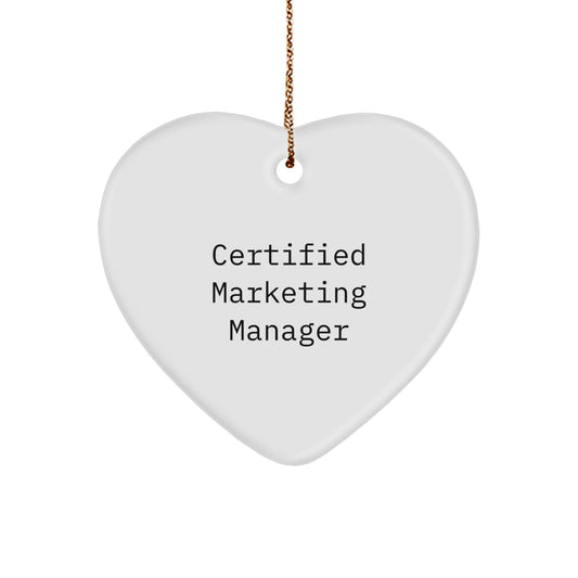 Marketing Manager Gifts from Friends, Funny 'May the Numbers be Ever in Your Favor' Heart Ornament, Christmas Unique Gifts for Marketing Manager - Image 1
