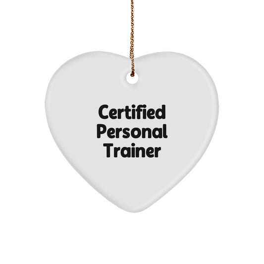 Personal Trainer Gifts from Men - Funny Quote Heart Ornament for Christmas Unique Gifts for Personal Trainers - Image 1