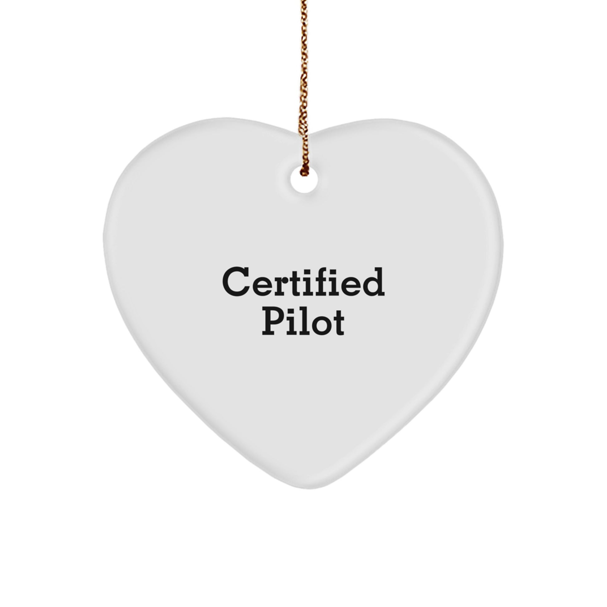 Funny Pilot Heart Ornament Gifts from Friends for Men, Unique Christmas Unique Gifts, Heart Shaped Ornament for Pilot Enthusiasts - Image 1