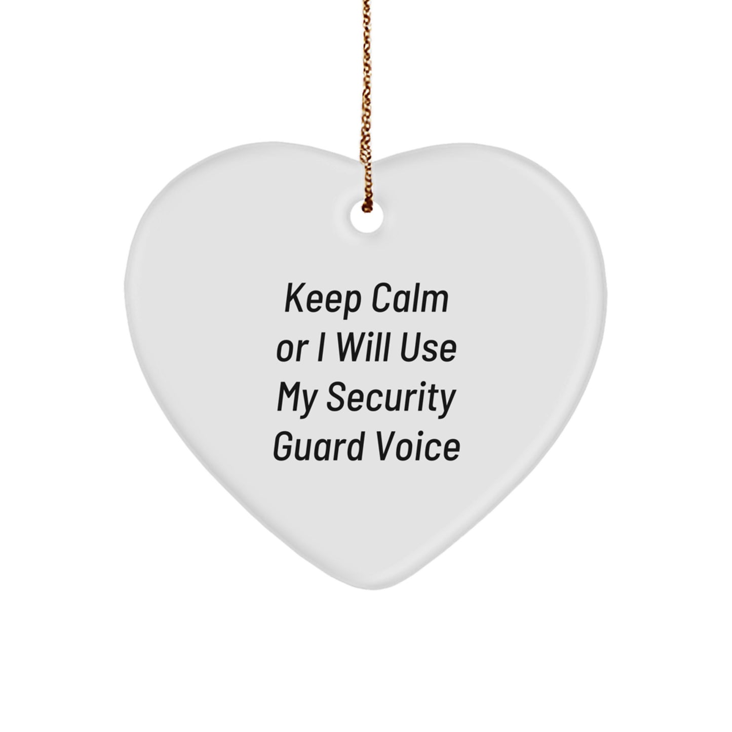 Funny Security Guard Heart Ornament Gifts from Men, Women, Friends, Coworkers, Family - Perfect for Christmas Unique Gifts - Image 1
