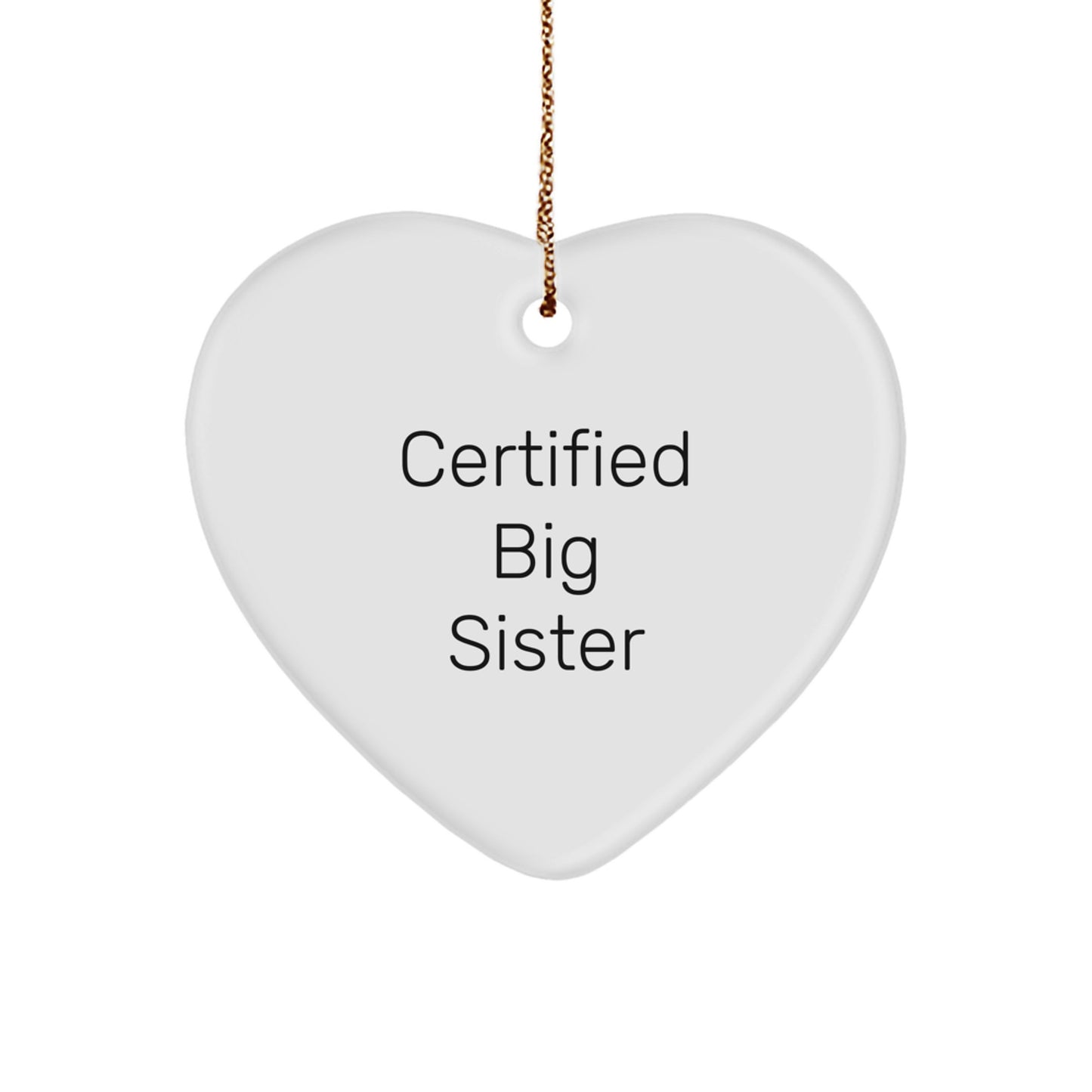Funny Big Sister Gifts from 'You're the Heart of Our Family' Christmas Ornament for Big Sister's Room - Image 1