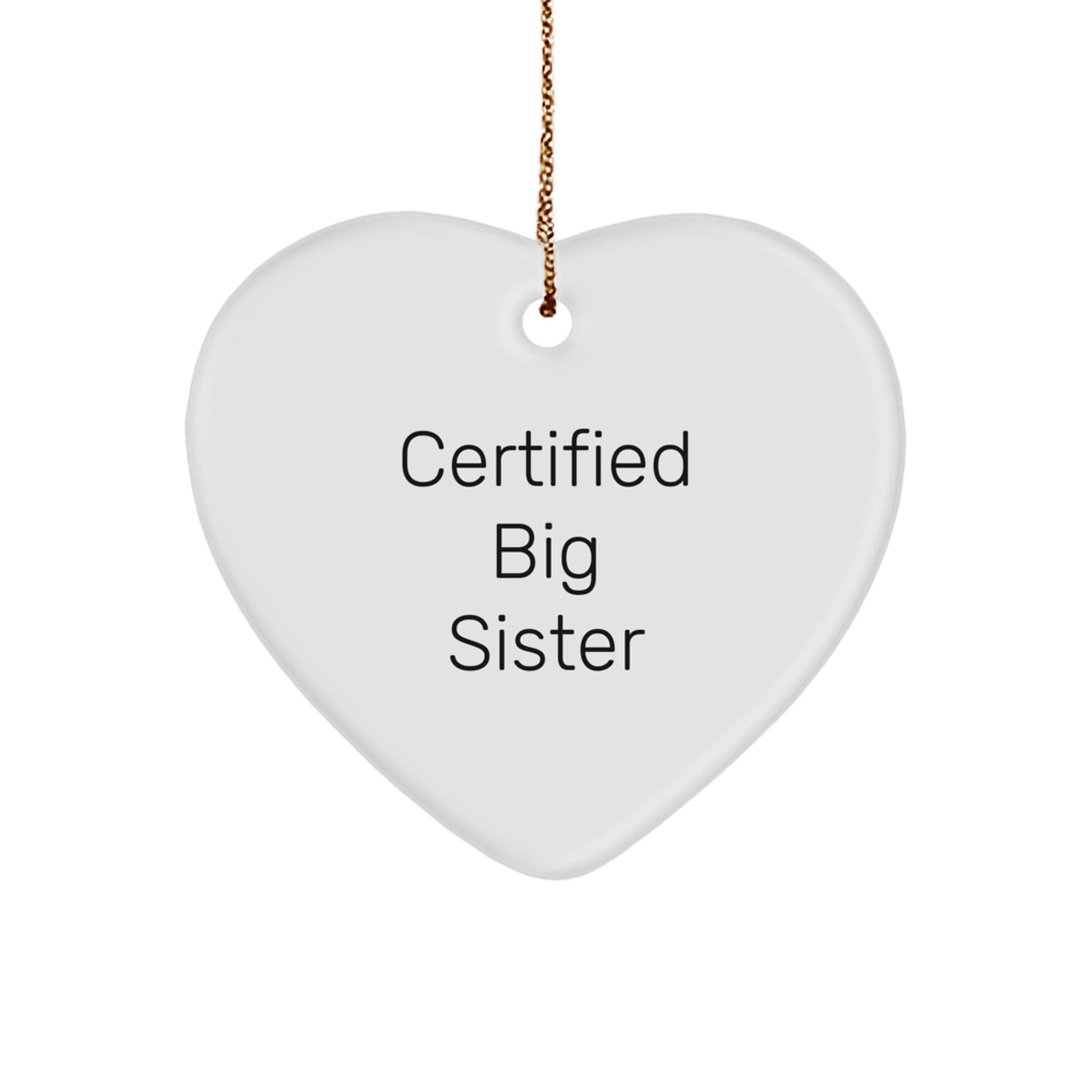 Funny Big Sister Gifts from 'You're the Heart of Our Family' Christmas Ornament for Big Sister's Room - Image 1