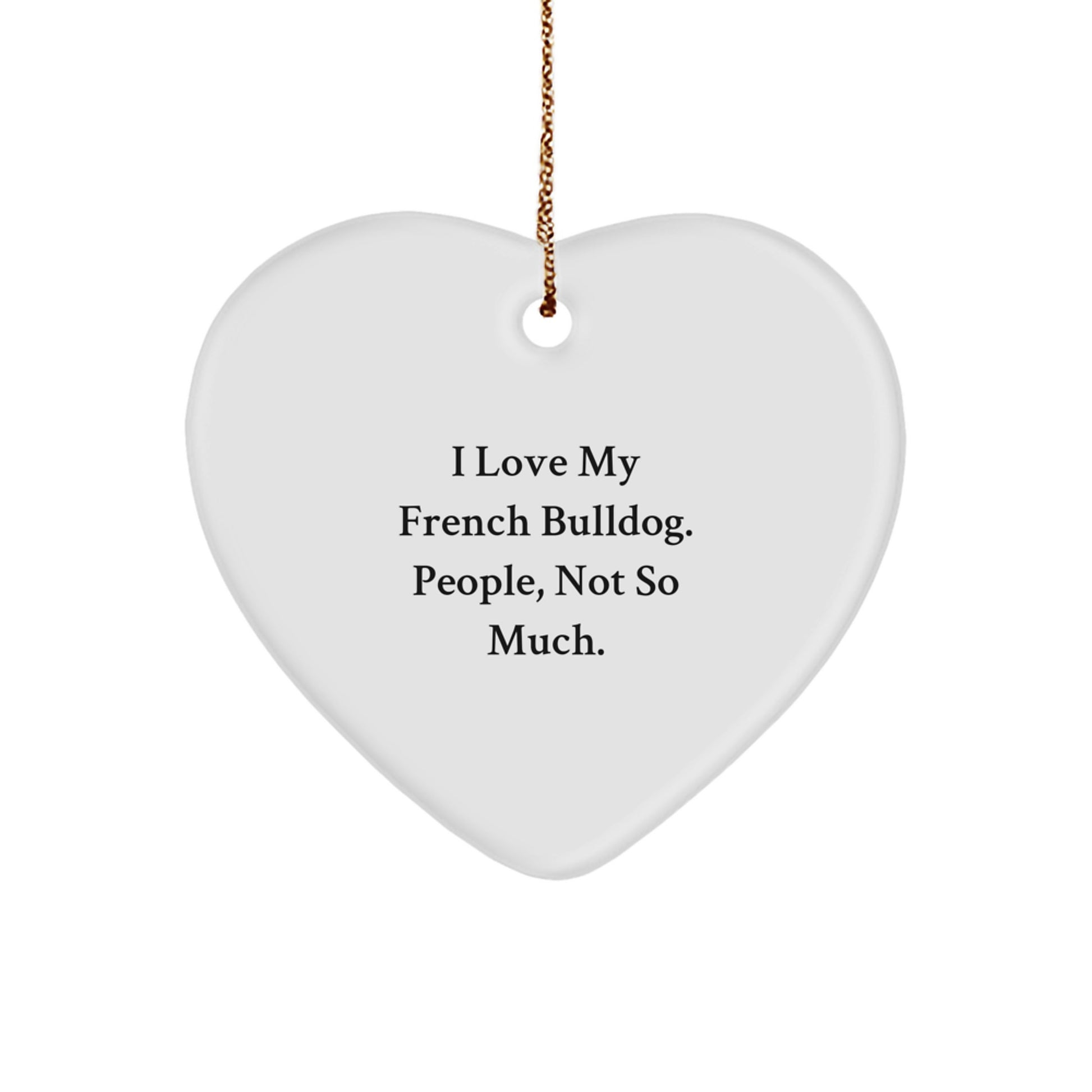 French Bulldog Heart Ornament Gifts from Men to Friends, Cute French Bulldog Gifts for Christmas Unique - Image 1