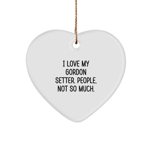 Gordon Setter Dog Heart Ornament Funny Gift from Friends Men Women Coworkers for Gordon Setter Dog Lovers Unique Christmas Unique Gifts - Image 1