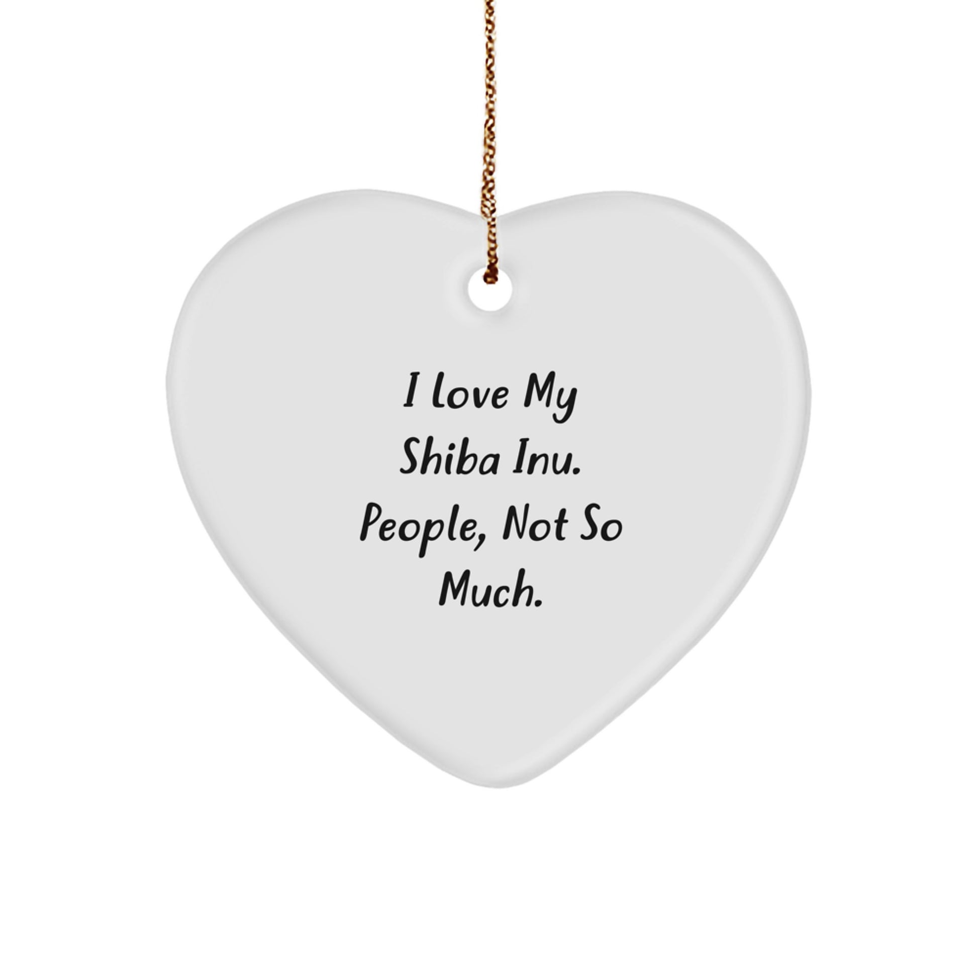 Shiba Inu Dog Lovers Gifts from Friends and Family for Christmas Unique Heart Ornaments Funny Quote - Image 1