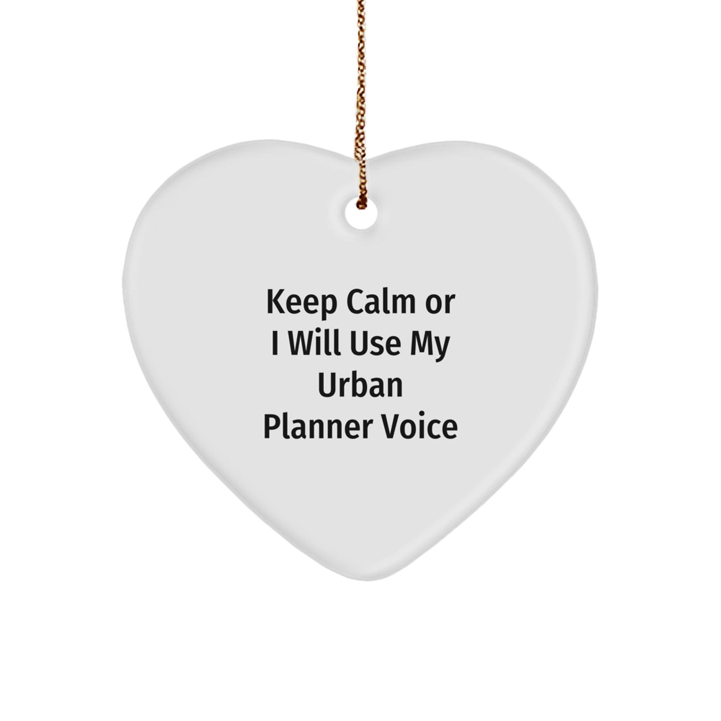 Urban Planner Gifts from Friends - Funny Heart Ornament, Gift for Urban Planner Woman, Christmas Unique Gifts, Heart Shaped MDF Decor - Image 1