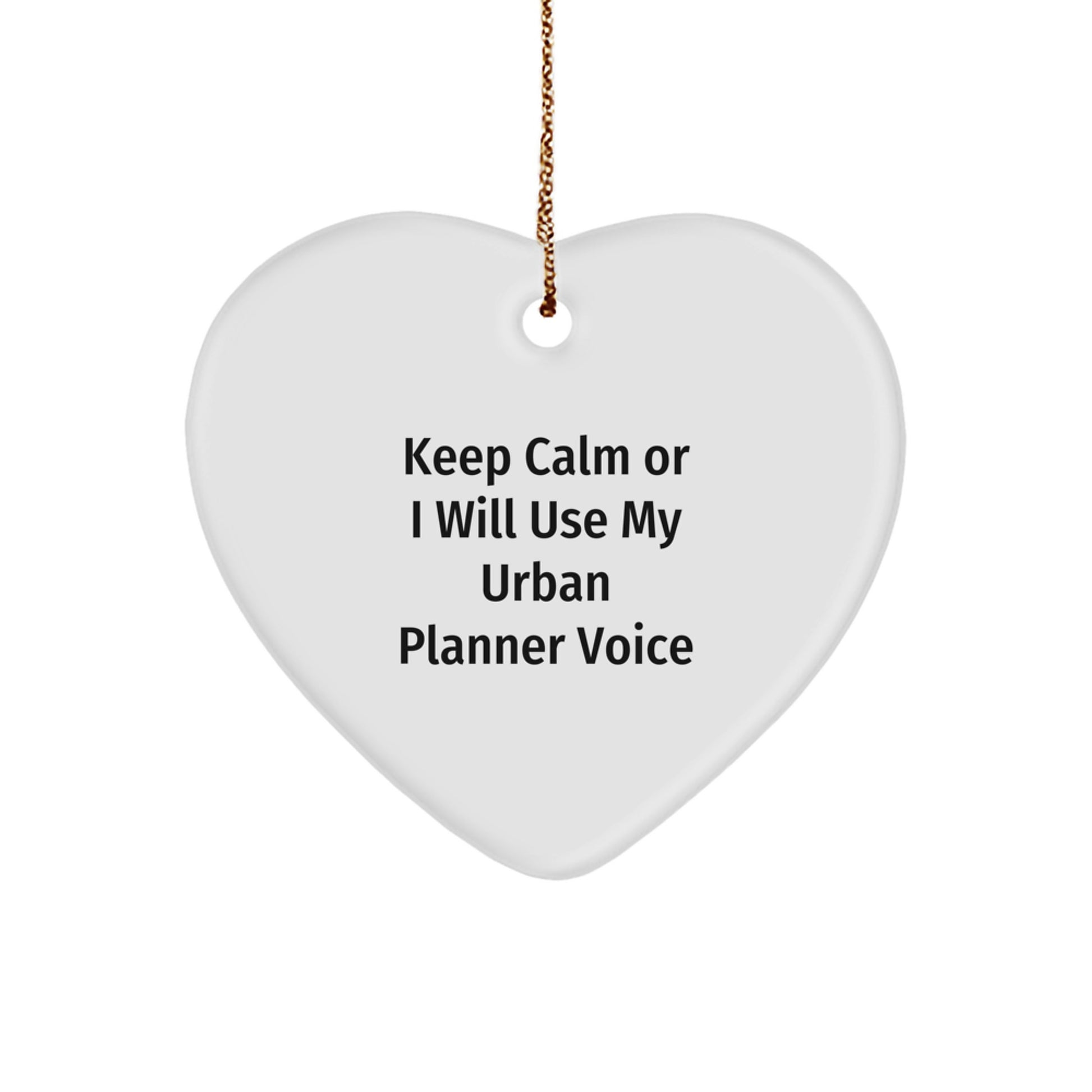 Urban Planner Gifts from Friends - Funny Heart Ornament, Gift for Urban Planner Woman, Christmas Unique Gifts, Heart Shaped MDF Decor - Image 1