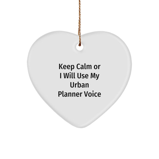 Urban Planner Gifts from Friends - Funny Heart Ornament, Gift for Urban Planner Woman, Christmas Unique Gifts, Heart Shaped MDF Decor - Image 1
