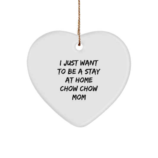 Chow Chow Dog Mom Funny Gifts from Mom to Chow Chow Dog this Christmas Unique Heart Ornament for Chow Chow Dog Lover - Image 1