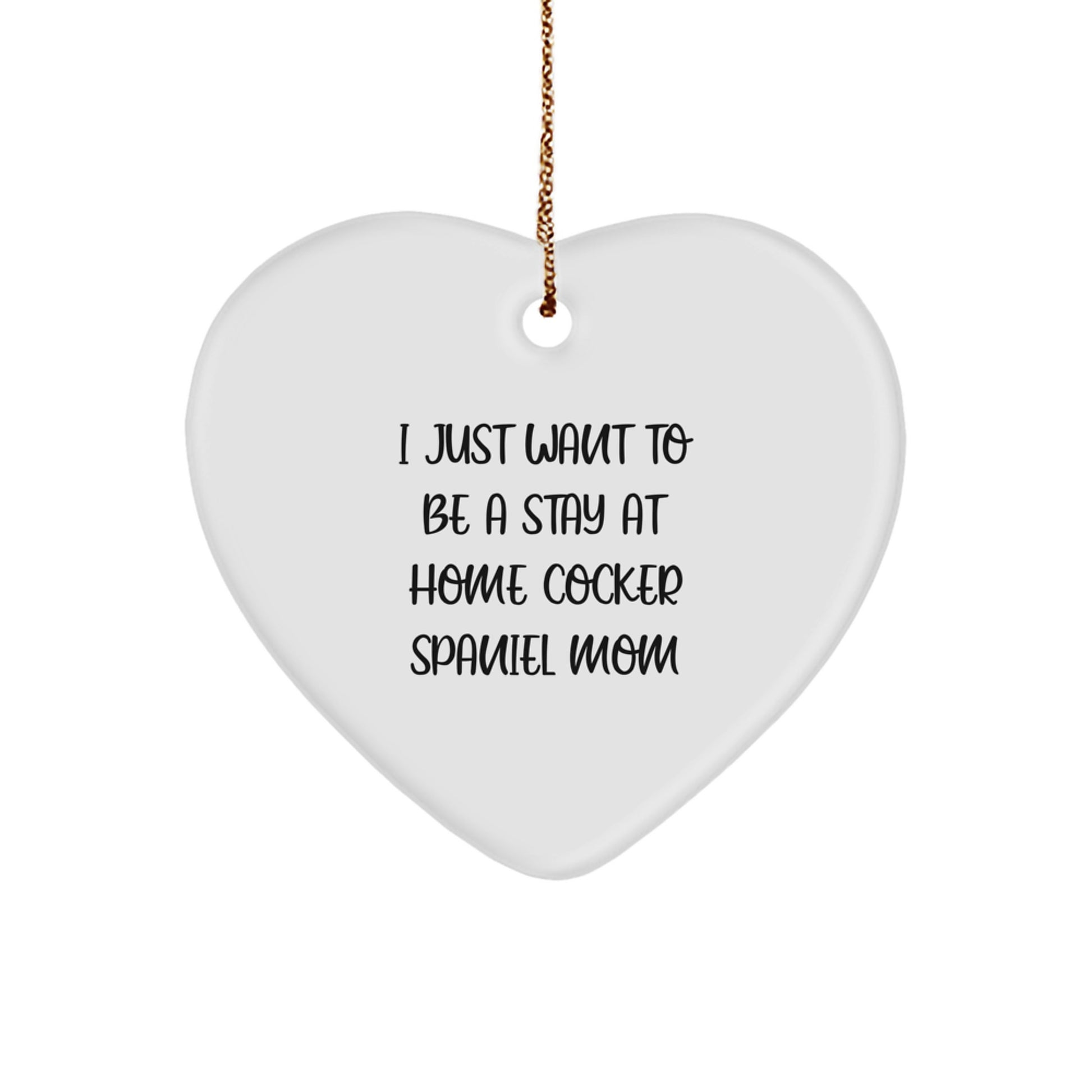 Cocker Spaniel Dog Mom's Christmas Unique Gift Heart Ornament for Home Decor - Image 1