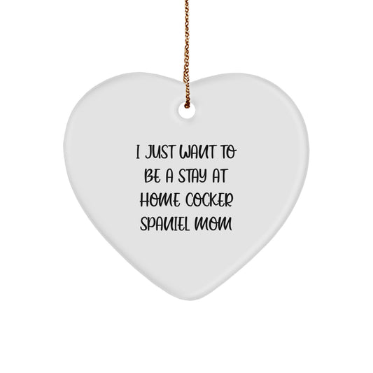 Cocker Spaniel Dog Mom's Christmas Unique Gift Heart Ornament for Home Decor - Image 1