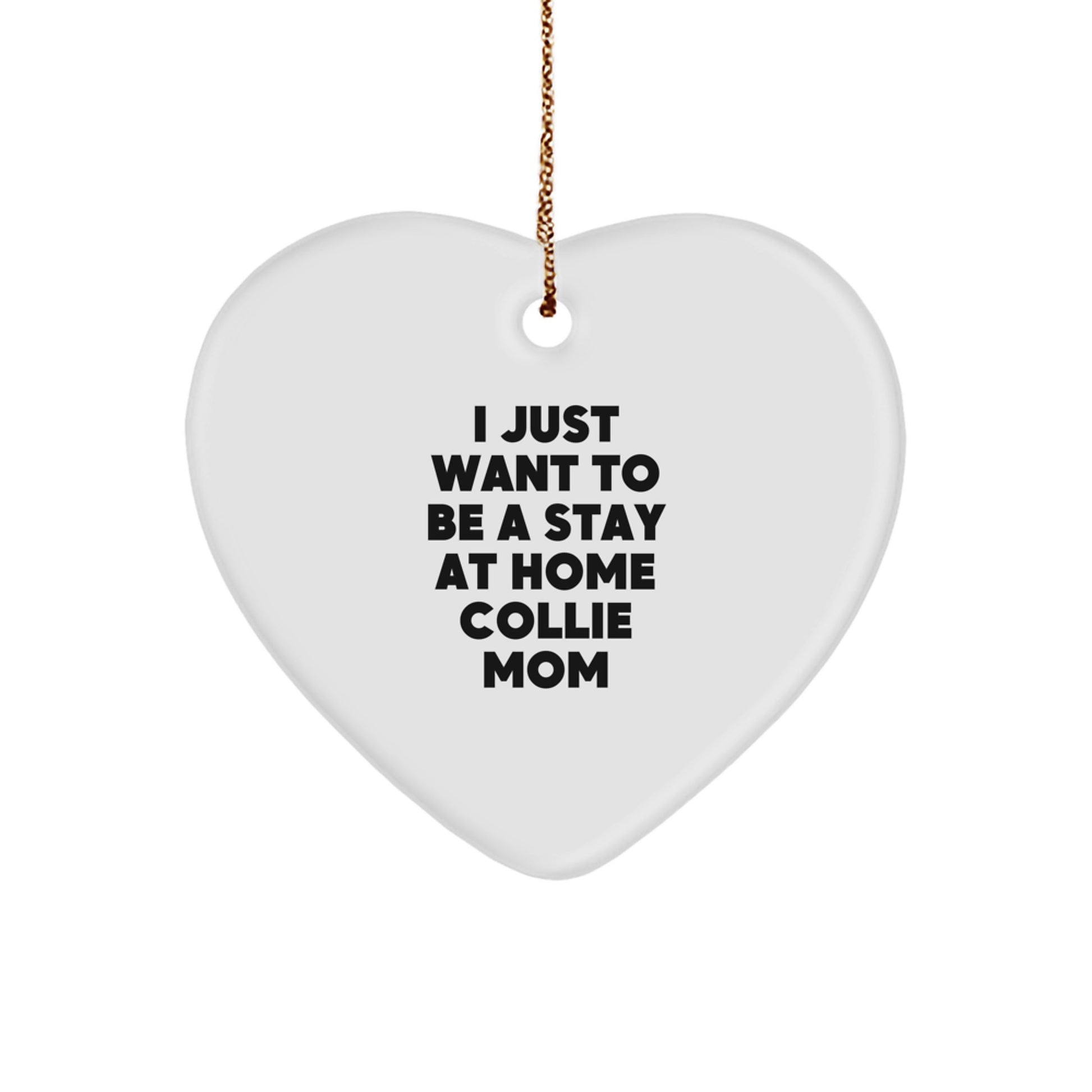 Collie Dog Mom Heart Ornament Gifts from Friends for Christmas Unique Collie Dog Lover Home Decor - Image 1