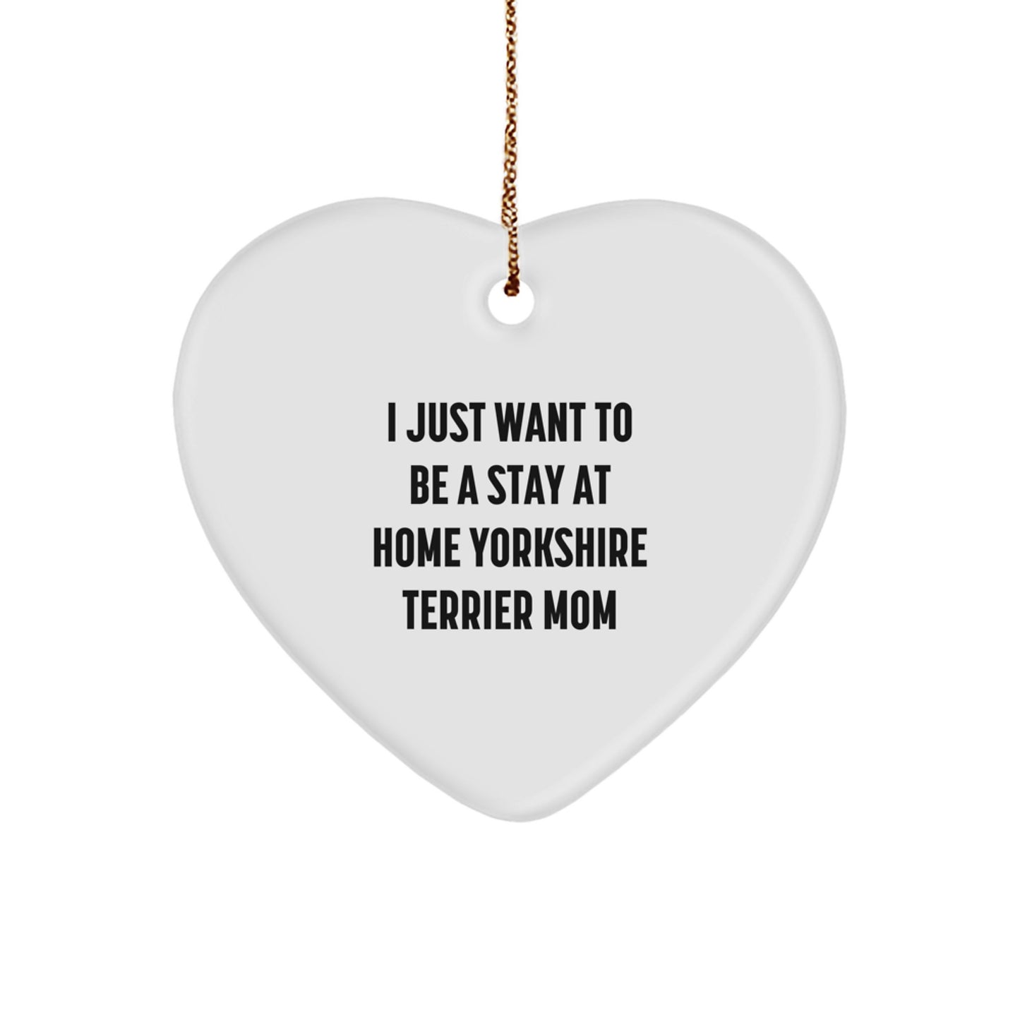 Funny Yorkshire Terrier Dog Mom Gifts from Friends, Yorkshire Terrier Dog Heart Ornament for Christmas Unique Gifts - Image 1