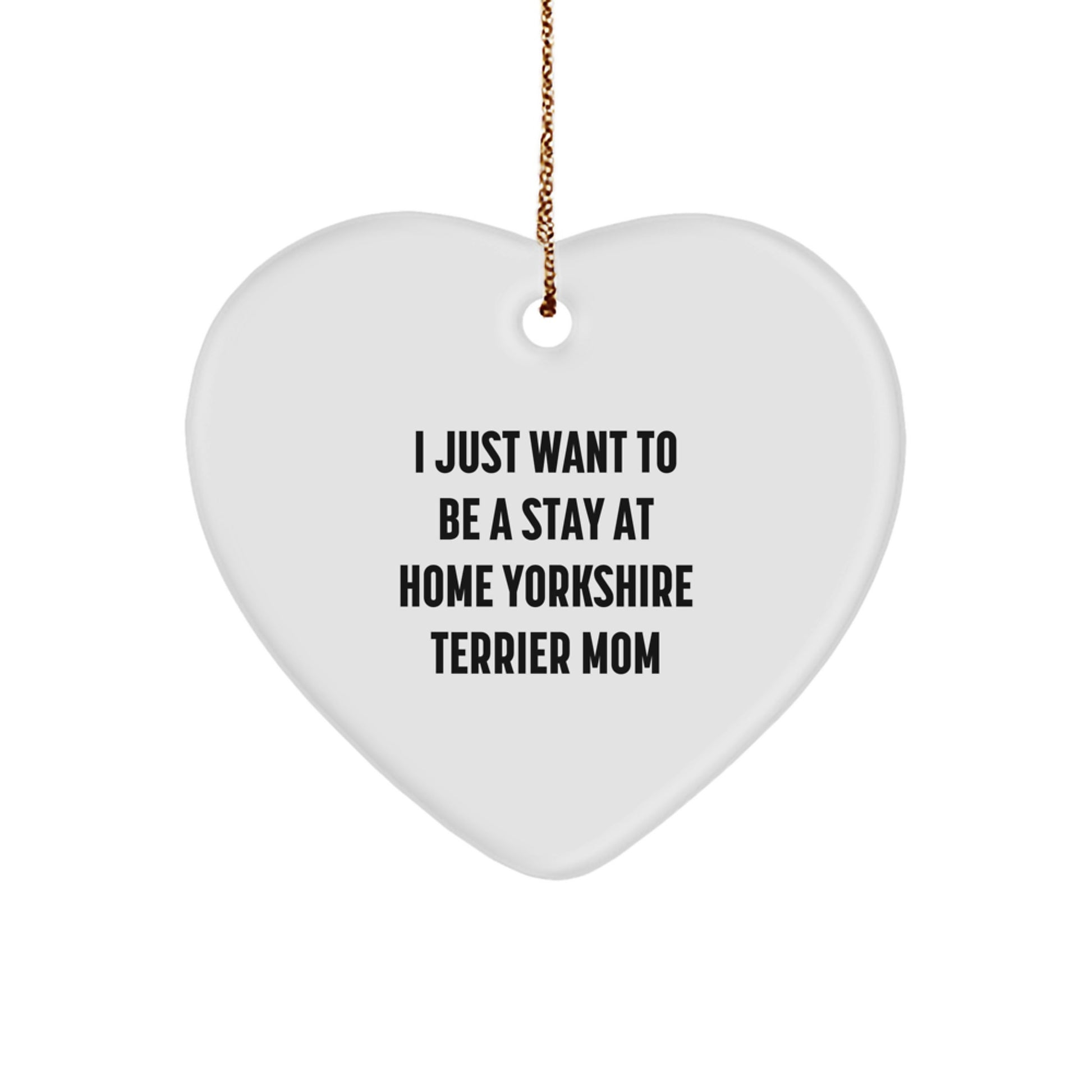 Funny Yorkshire Terrier Dog Mom Gifts from Friends, Yorkshire Terrier Dog Heart Ornament for Christmas Unique Gifts - Image 1