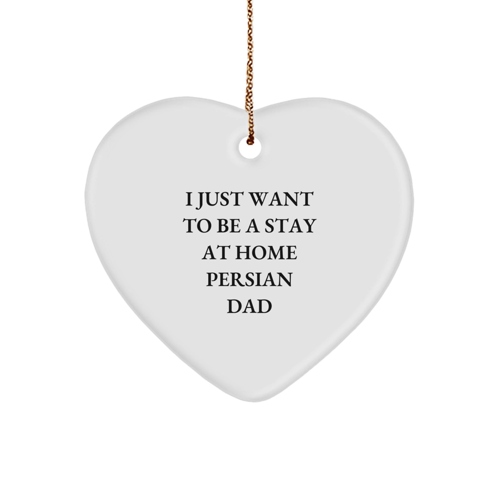 Funny Persian Cat Dad Gifts from Men to Friends - Heart Ornament for Christmas Unique Gifts - Image 1