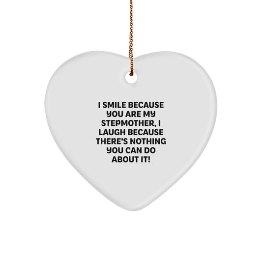 Funny Stepmother Heart Ornament Gifts from Men for Christmas Unique Stepmother Gifts for Women - Image 1