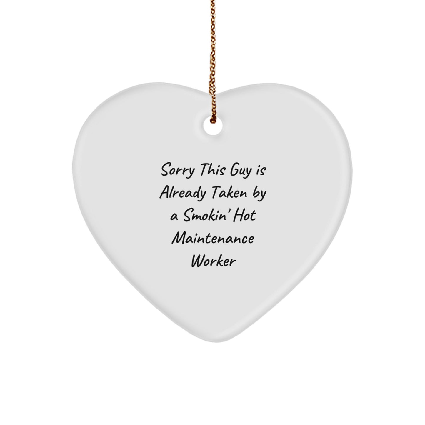 Funny Maintenance Worker Heart Ornament Gifts from Friends for Christmas Unique - Image 1