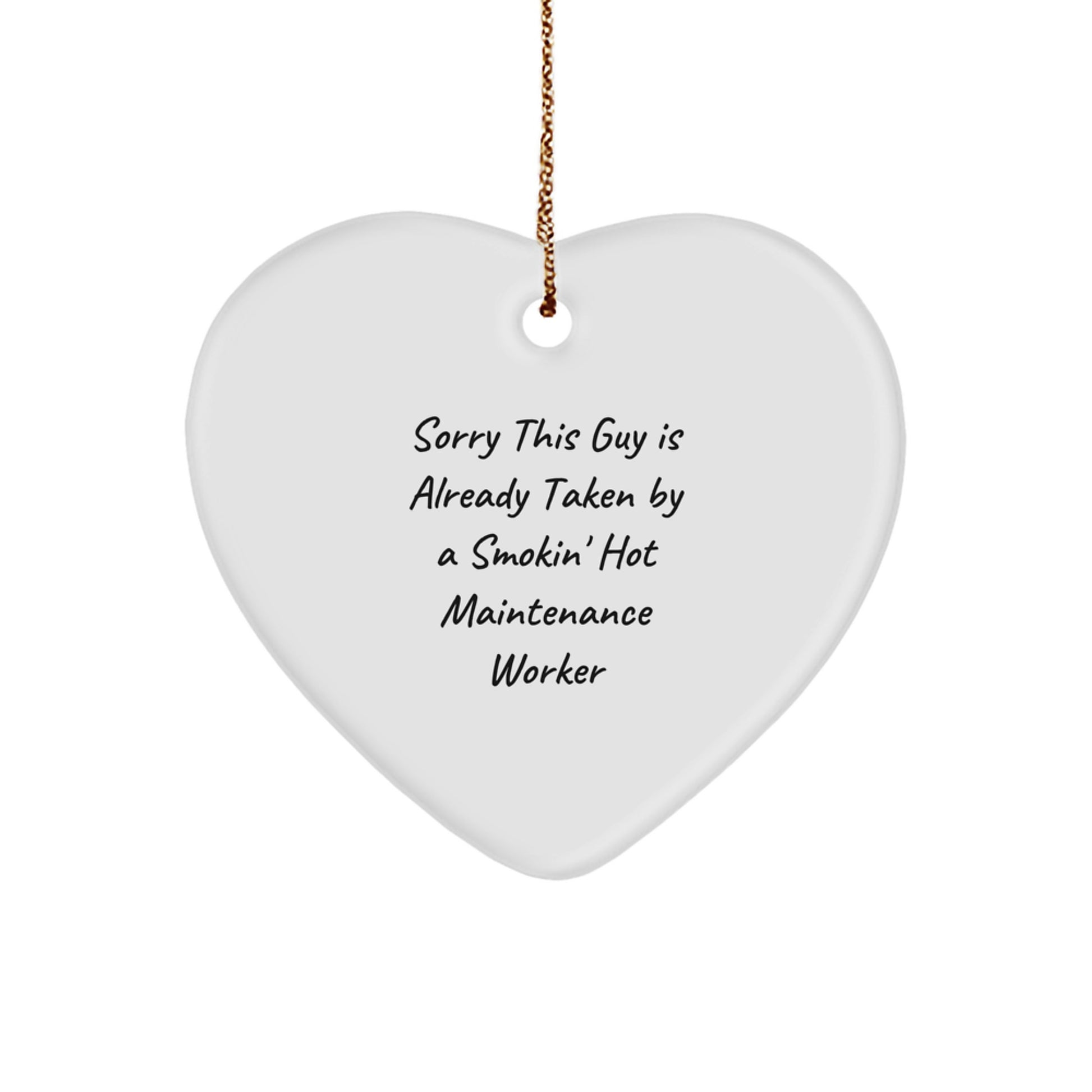 Funny Maintenance Worker Heart Ornament Gifts from Friends for Christmas Unique - Image 1