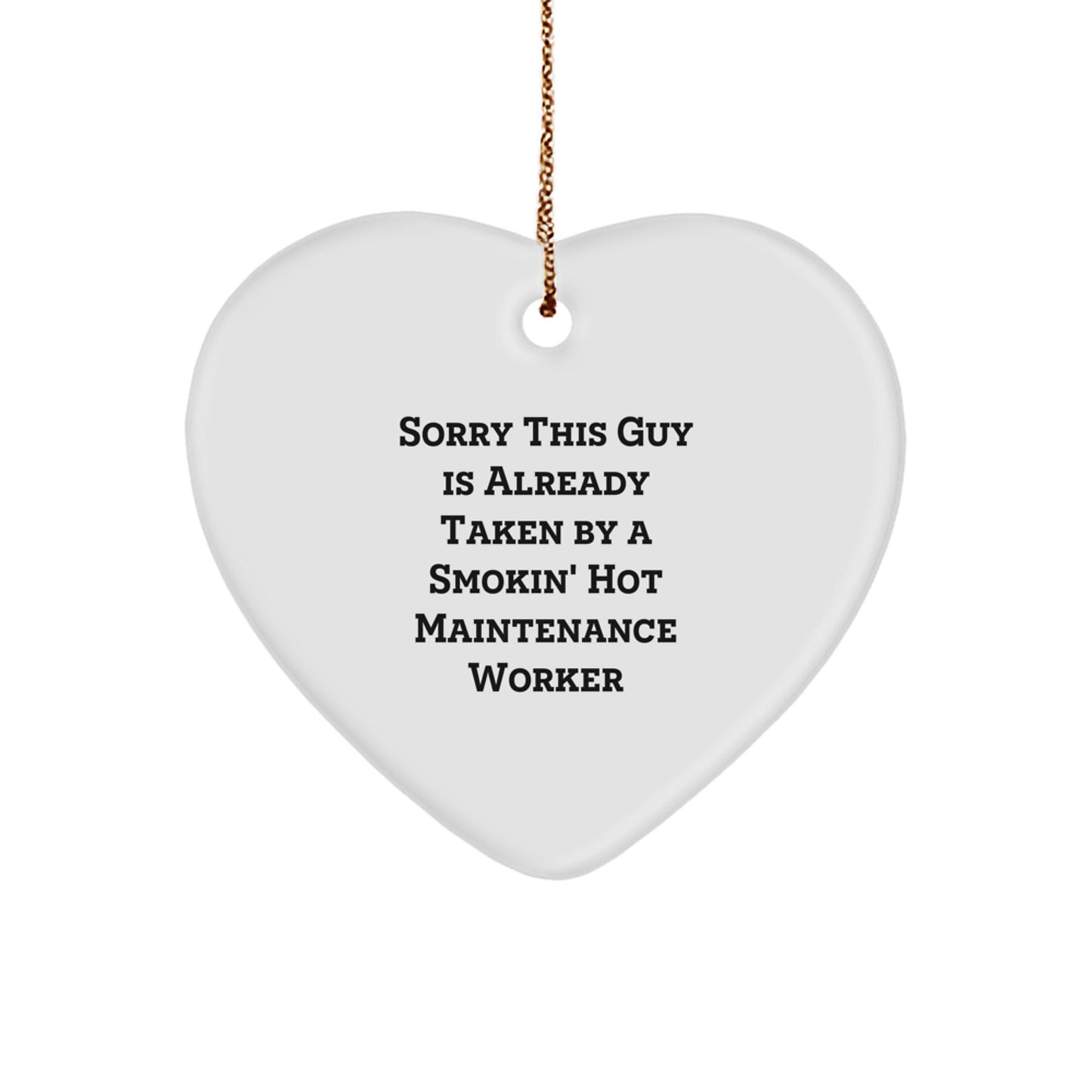 Funny Maintenance Worker Gifts for Men, Heart Ornament from Friends, Coworkers, or Family, Christmas Unique Presents for Maintenance Worker - Image 1