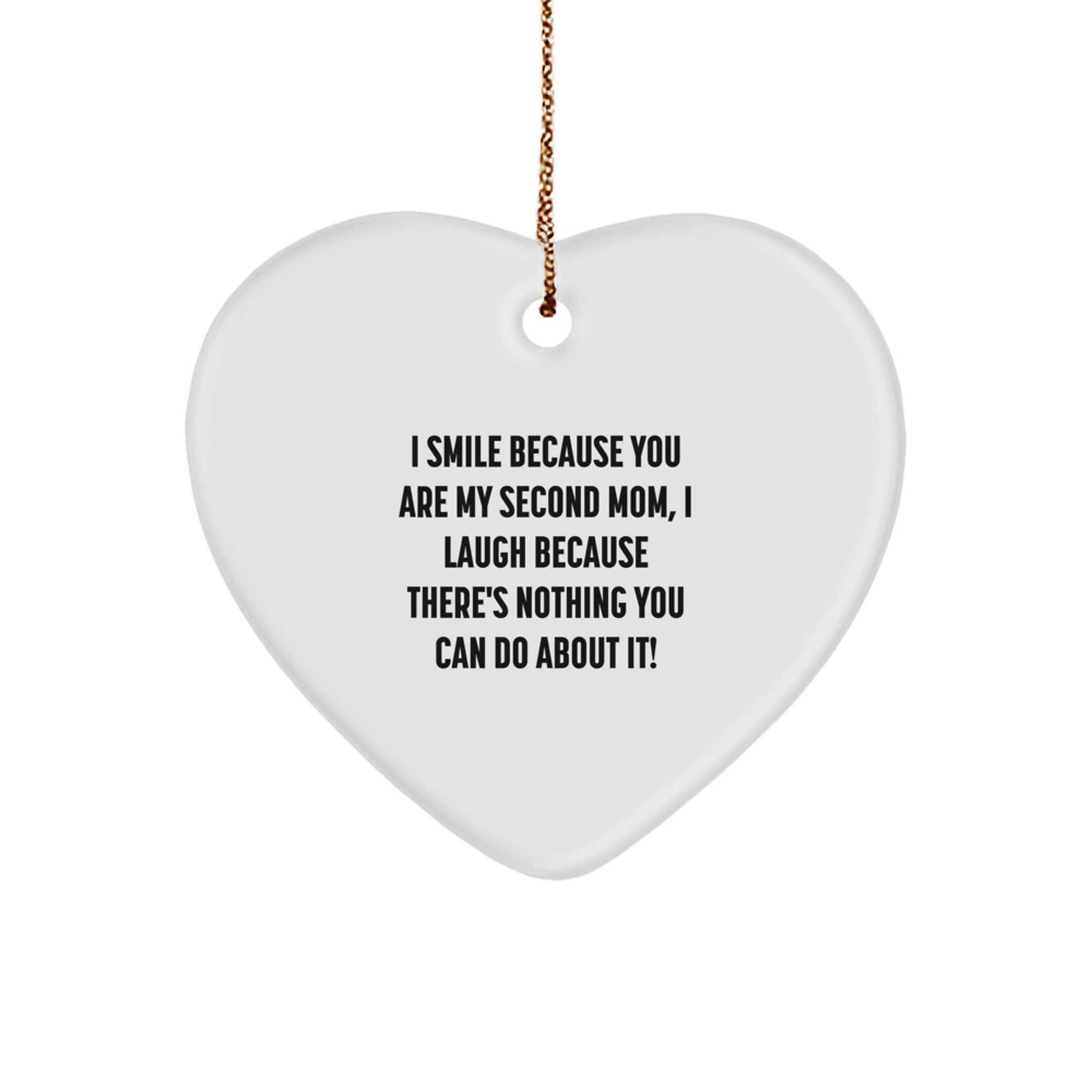 Funny Second Mom Heart Ornament Gifts from Men Women Friends Coworkers Family for Second Mom Christmas Unique Gifts - Image 1