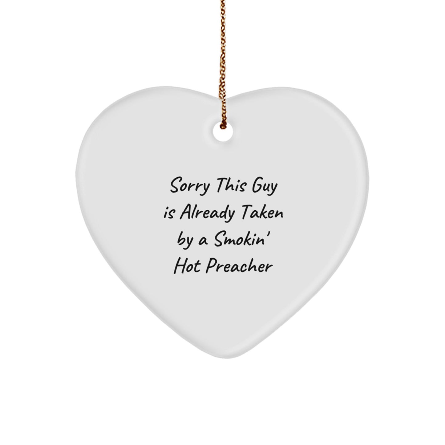 Funny Inspirational Gifts from Men to Preacher Friends for Christmas Unique Heart Ornaments - Image 1