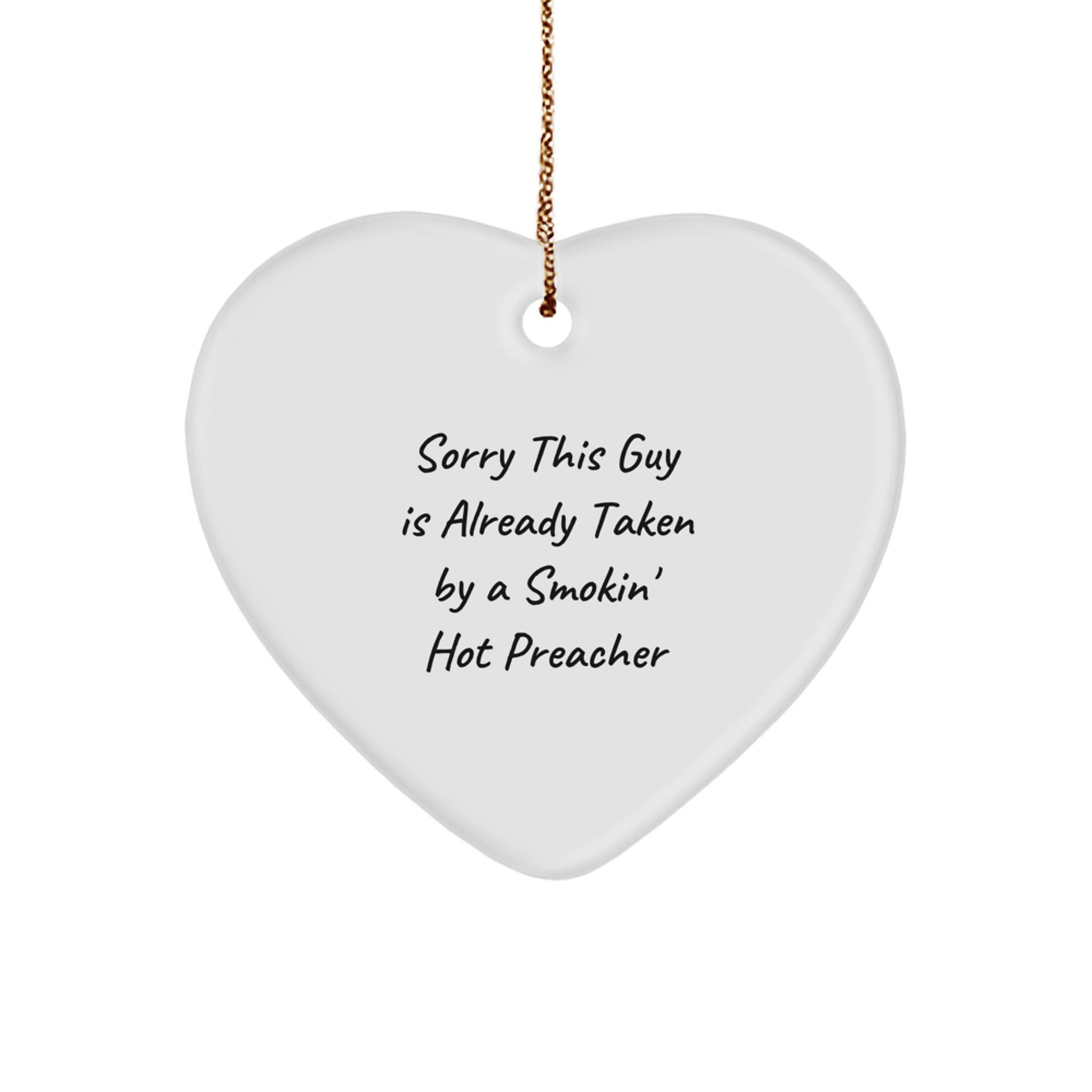 Funny Inspirational Gifts from Men to Preacher Friends for Christmas Unique Heart Ornaments - Image 1
